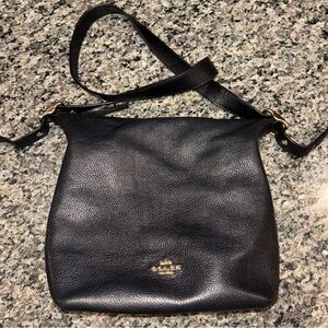 Coach Black Leather Val Duffle Bag